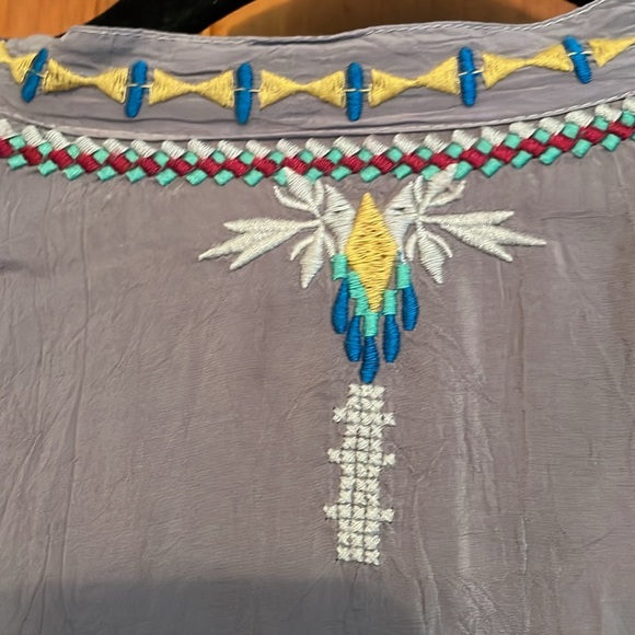 JOHNNY WAS Gray Rayon tunic with Embroidery size XS - Picture 7 of 11